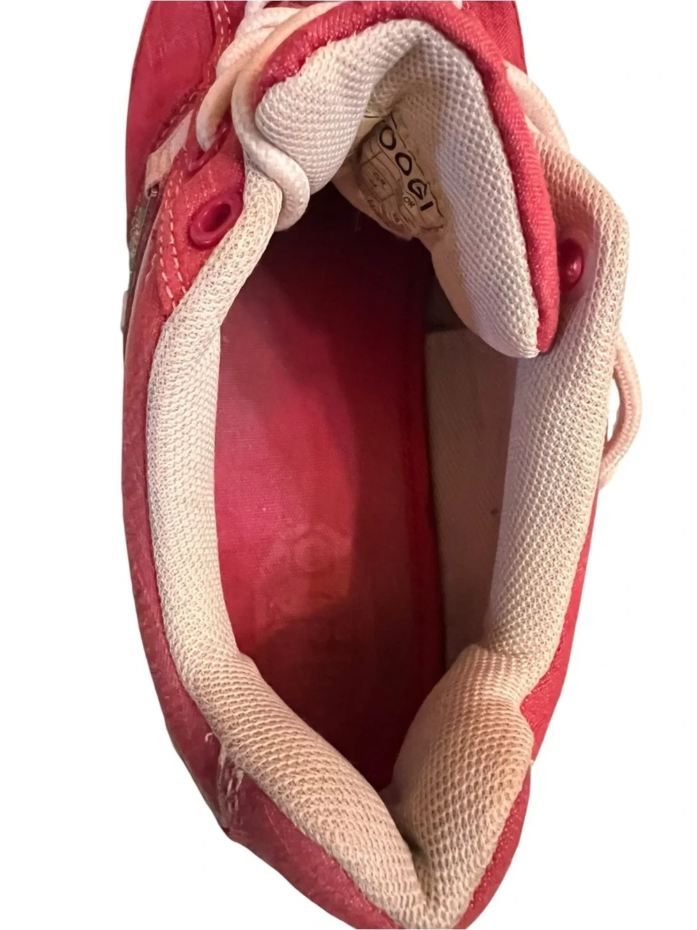 COOGI Pink Canvas Low-Top Sneakers with White Trim